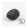 Decoración inspirada en la temporada cono fruta 8,7x6,3x5,5cm negro