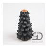 Candelabro decorativo inspirado en la temporada Árbol de Navidad 11x11x19 negro