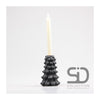 Candelabro decorativo inspirado en la temporada Árbol de Navidad 10x10x15 negro