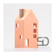 Season inspired decoration kandelaar huis 12x8x24cm beigerood