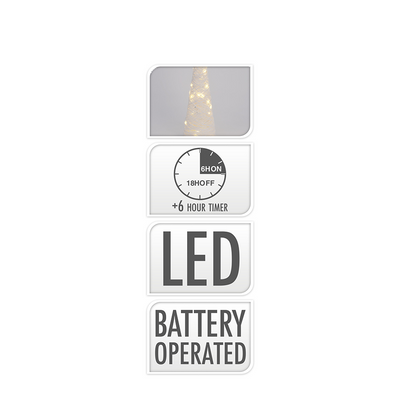 Kegel led wit 30 leds 58cm