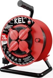 Kel enrollador de cable h05 3x1.5qmm 25m rojo ip44 - 1167282