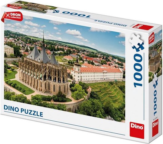 Dinotoys Dino Puzzle - Sint Barbarakerk nella Repubblica Ceca - 1000 pezzi