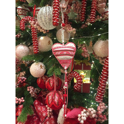 Decoris deco colgante corazón folklore 55cm