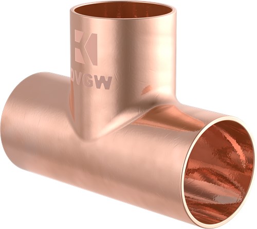 Tee in rame Kirchhoff, nudo, 28 mm, 3 prese, (5130) - 989046055
