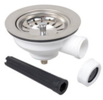 Válvula de cesta de plástico Kirchhoff, 1 1 2 et, filtro de copa de válvula de acero inoxidable ø114 mm, con 1 conexión de rebose - 98835340