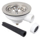 Válvula de cesta de plástico Kirchhoff, 1 1 2 et, filtro de copa de válvula de acero inoxidable ø114 mm, con 1 conexión de rebose - 98835340