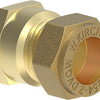 Kirchhoff messing overgangsstuk, blank, 18 mm x 1 2 it, klemkoppeling voor koperen buis - 989456317