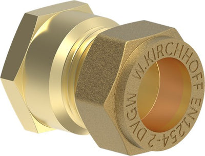 Pezzo di transizione Kirchhoff in ottone, cieco, 18 mm x 1 2 it, raccordo a fascetta per tubo rame - 989456317