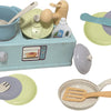 Toys per la cucina lavello giocattolo con accessori da cucina riciclati