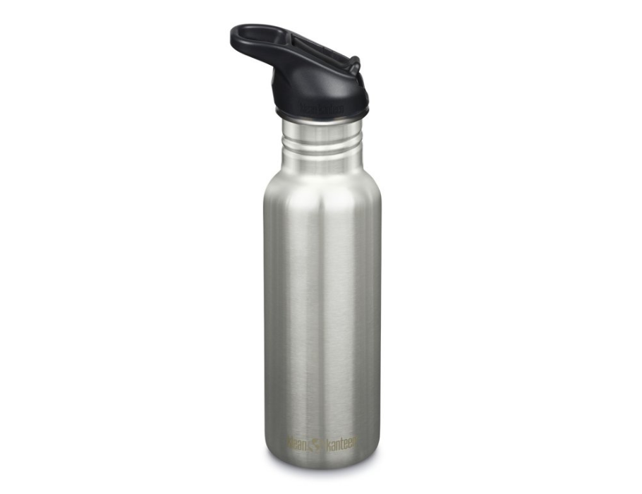 Botella de bebida de Klean Kanteen - Classic estrecho - Sportdop with Flip - Increíble cepillado - 532 ml