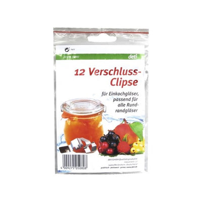 Weck deti morsetti in acciaio inox sacchetto da 12 pz