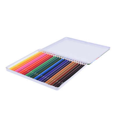 Lápices de colores en lata 24 piezas.