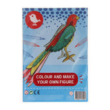 Kleur en maak je eigen vogelfiguur 24x17cm - afbeelding 1