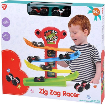 zig zag racer, autobaan met 2 race auto apos;s