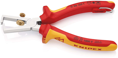 Pinza spelafili Knipex con molla di apertura | universale | isolato | carcassa multicomponente - 11 06 160 t