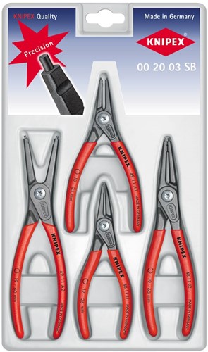Knipex set di pinze per anelli di sicurezza tipo 48 + 49 4 pezzi - 00 20 03 sb - 002003sb