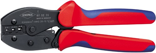 Pinza a crimpare Knipex a leva non isolata spina aperta - 97 52 35 sb 975235sb
