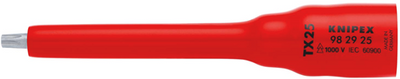 Llave de vaso Knipex 3 8 | para tx25 | longitud 123 mm - 98 29 25