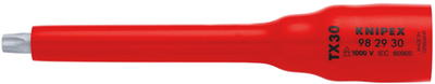 Llave de vaso Knipex 3 8 | para tx30 | longitud 123 mm - 98 29 30