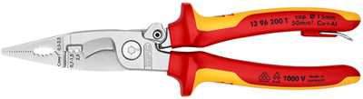 Alicates para instalaciones eléctricas Knipex aislados | armarios multicomponente | Aprobado por VDE | muelle de apertura integrado - 13 96 200 t bk