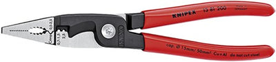 Pinza per impianti elettrici Knipex | nero atramentato | rivestito in plastica | 200 mm | 1381200 - 1381200