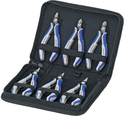 Set di pinze per elettronica Knipex in valigetta da 6 pezzi - 002016p