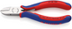 Alicates de corte lateral para electrónica Knipex | 130 mm de longitud | bisagra perforada | mangos de varios componentes - 77 02 130 sb