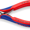 Alicates de corte lateral para electrónica Knipex | 130 mm de longitud | bisagra perforada | mangos multicomponente - 77 32 130