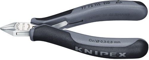Pinza a taglio laterale Knipex Electronics esd con manici multicomponente 115 mm - 7772115esd