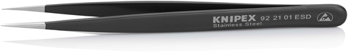 Pinzetta universale Knipex ESD | es | lunghezza 125 mm - 92 21 01 esd