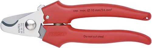 Knipex kabelschaar met kunststof bekleed 165 mm | 95 05 165 - 9505165