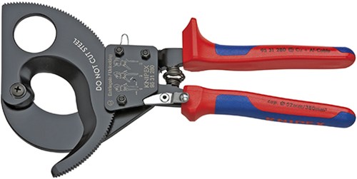 Cortacables Knipex (trinquete) máx. 52 mm