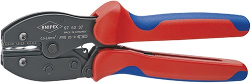 Alicates para engarzar Knipex preciforce© bruñidos con mangos de varios componentes 220 mm - 975237