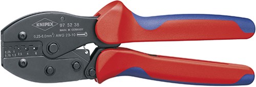 Alicates para engarzar Knipex preciforce© bruñidos con mangos de varios componentes 220 mm - 975238