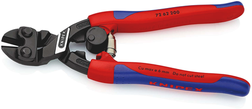 Pinza a taglio piatto Knipex Power | Lunghezza 200 mm | per metallo morbido e plastica | maniglie sottili multicomponente - 72 62 200