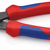 Alicates de corte lateral Knipex | 200 mm de longitud | mangos multicomponente | negro atramentado - 74 02 200 sb