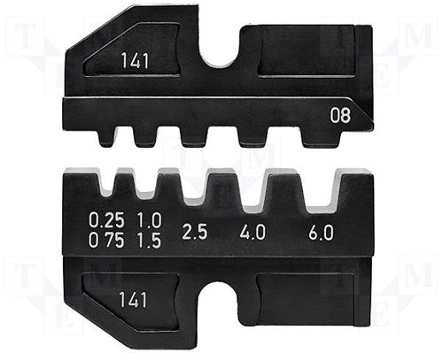 Knipex 97 49 08 inserti a crimpare puntali da 0,25 a 6 mm² adatti per marca 97 43 200, 97 43 e, 97 43 e aus,