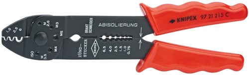 Alicates para engarzar Knipex bruñidos con mangos de varios componentes 230 mm - 9721215c