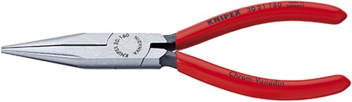 Pinza a becchi lunghi Knipex bonderizzata nera con rivestimento in plastica 160 mm - 3021160