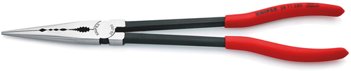 Alicates de montaje Knipex | perfil de agarre ondulado | recubierto de plástico | negro atramentado | longitud 280 mm - 28 71 280 sb