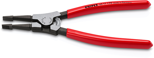Pinza di montaggio Knipex per rondelle elastiche sugli assi | rivestito in plastica | rosolato | lunghezza 170 mm - 45 11 170