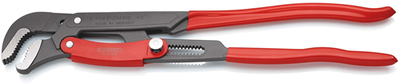 Llave para tubos Knipex en forma de S | 560 mm de longitud | ajuste rápido | recubrimiento en polvo rojo - 83 61 020