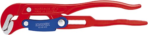 Knipex pijptang s-vormig met snelle instelling rood poedergecoat 330 mm - 8360010