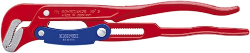 Chiave per tubi Knipex a forma di S con regolazione rapida rossa verniciata a polvere 420 mm - 8360015