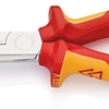 Pinza a punta piatta Knipex con tagliente laterale (pinza per telefono) | Lunghezza 200 mm | isolato | rivestimento multicomponente - 26 16 200 t bk