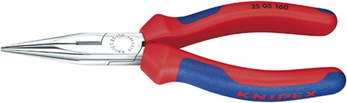 Pinza a punta piatta Knipex con tagliente laterale cromata 140 mm - 2505140