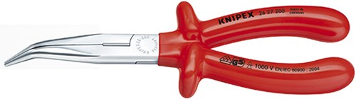 Pinza a punta piatta Knipex con tagliente laterale cromata 200 mm - 2627200