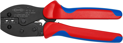 Knipex preciforce® alicates de engarzar para conectores mc4 mc4 evo 2 | recubierto de plástico antideslizante - 97 52 42