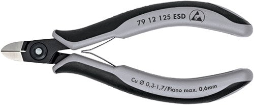 Knipex alicates de corte lateral para electrónica de precisión esd bruñido 125 mm - 7912125esd